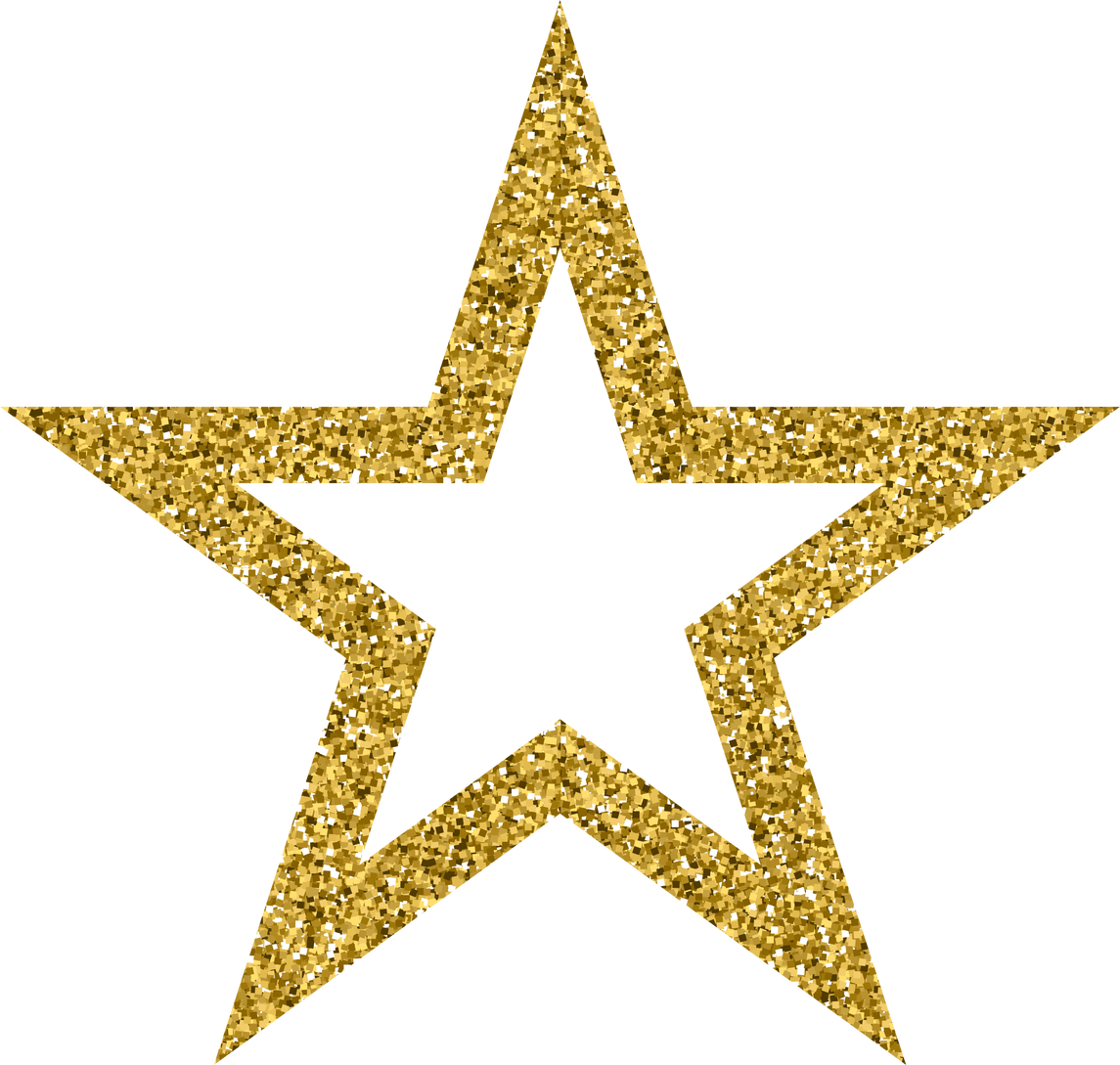Gold Star Glitter Symbol